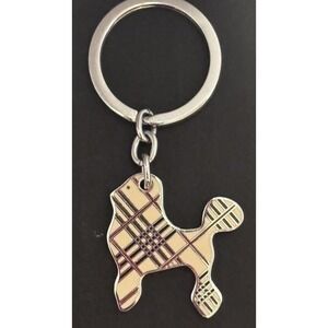 Vintage BURBERRY Nova Check Dog Poodle Purse Keychain Fob Purse Charm
